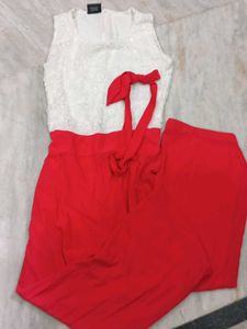 Chic pink  & White Jumpsuit