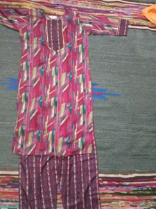 Vintage Abstract Print Kurta