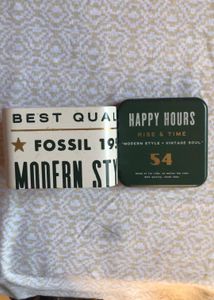 Fossil Happy Hours Tin Box Empty