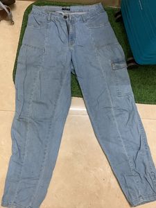 Blue Denim Baggy Jeans