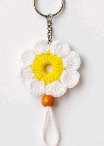 Daisy Crochet Keychain
