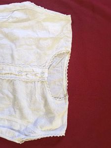 White Top With Cinched Waist