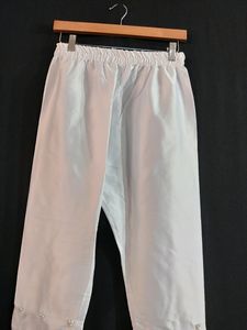 Women White Beads Studded Pant