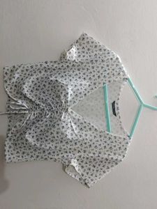 Floral Tie-Front Crop Top