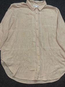 Vintage Eyelet Embroidered Button Down