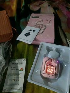 Pink Wireless Earbuds Digital Display 3 Colours Av