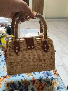 Mauritius Bamboo Bags With Wooden Handle