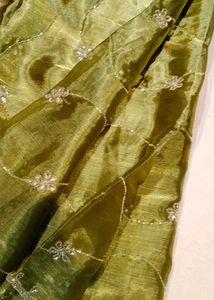 Green heavy saree