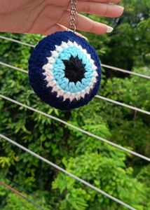 Crochet Evil Eye Keychain 🧿