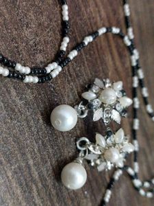 Vintage Pearl &amp; Crystal Jewelry Set