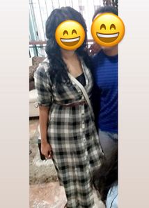 Checked Midi Dress