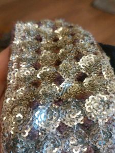 Gold sequin embroidery patches