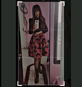 Forever21 Floral Flare Skirt