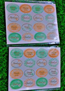 80pcs Glossy Thankyou Sticker
