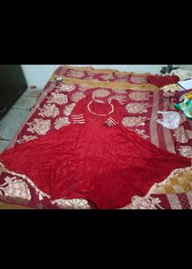 Red Anarkali Kurta Set