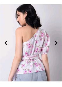 Floral Print Off - Shoulder Top