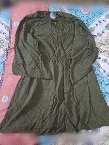 Olive Green Casual Dress