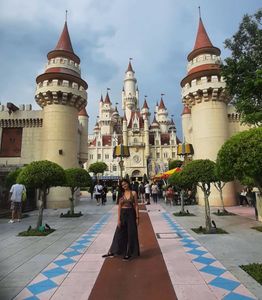 Black Top And Flayerd Stylish Long Pants Combo