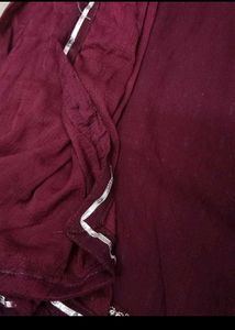 Maroon Embroidered Kurta Set
