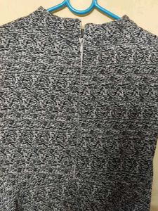 Black Grey And White Mixed Dress
