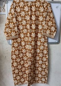 Elegant Brown Printed Kurta