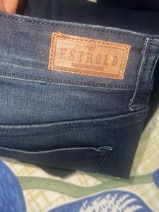 Dark Wash Jeans with Flare Bottom