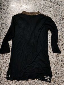 Embroidered Black Kurta