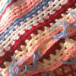 Woolen knitted poncho sweater