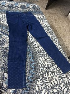 Kraus Polka Dot Skinny Jeans Y2K, Coquette, Pinter
