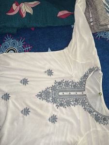 Short White Colour kurti