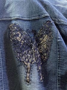 Denim Jacket with Butterfly