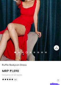 Red Dress From Urbanic By Savana