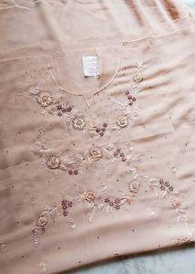 Gerorget Embroidery Full Suit Piece With Dupatta