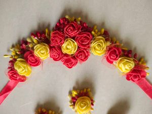 Beautiful Red Yellow Flower Jewellery
