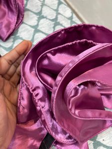Purple Barbie Gown Full Flared With Dramatic Sleev