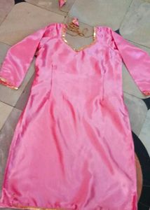 Satin Salwar Suit Pink