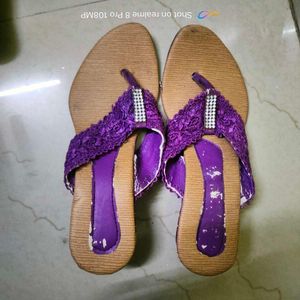 Purple Wedge Heels