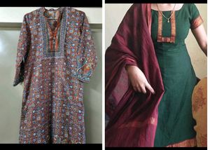 Combo Of 2 Traditional KURTIS WITH DUPPATTA