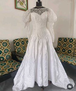 French Lace Vintage 80&#39;s Gown