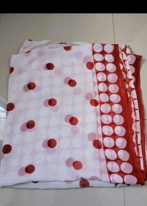 Red Polka Saree