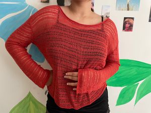 knitted see through pullover
