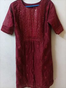 Maroon Ethnic Kurta