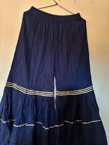 Blue Flared Sharara