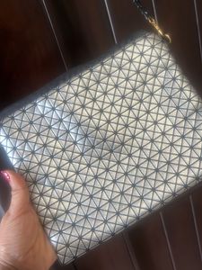 Silver Sling Bag- Detachable Chain