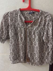 dkny brown blouse