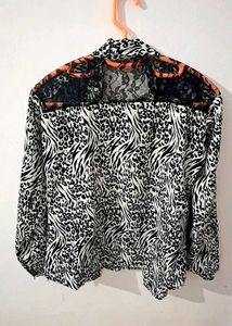 Animal Print Lace Top