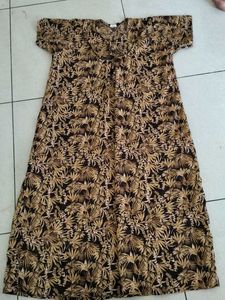 gown nighty Floral Print Dress Maxi