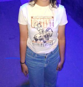 Graphic Print Crop Top