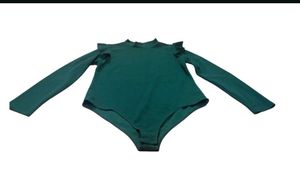 SHEIN  💚 Plus Mock Neck Frill Shoulder Bodys