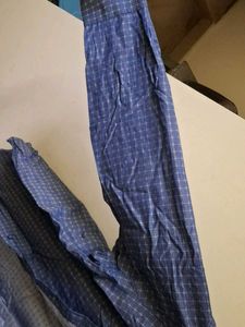 Blue Checkered Button-Down Shirt